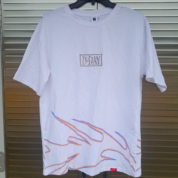 BTS Suga Tour D-Day T Shirt Mens Extra Large White August D Flame Oversized - Picture 1 of 10